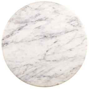 Richmond Interiors Carlten Bistro Tafel Rond Wit Marmer - 65 X 65cm.