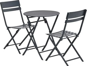 Garden Impressions Pisa bistro tuinset 3-delig - donker grijs