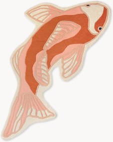 Wollen vloerkleed Koi in organische vorm