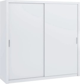 Kledingkast Catromi 109, Wit, 215x220x62cm, 184 kg, Kledingkast deuren: Schuivend, Aantal planken: 9, Aantal planken: 9