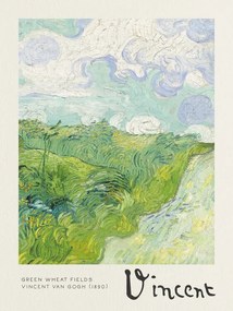 Kunstreproductie Green Wheat Fields - Vincent van Gogh, (30 x 40 cm)