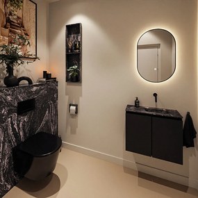 Mondiaz Ture DLux toiletmeubel 60cm urban met wastafel lava rechts zonder kraangat