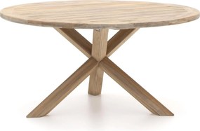 Tuin eettafel ROUGH | Rond | Tuintafel Teakhout | Ø150cm | 6 personen | Kees Smit Tuinmeubelen
