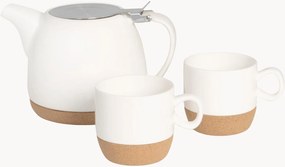 Porseleinen theeservies Milky, 3-delig