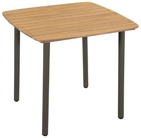 vidaXL Tuintafel 80x80x72 cm massief acaciahout en staal
