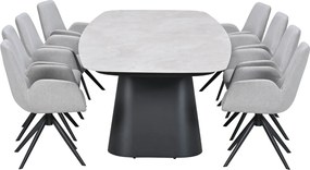 Garden Impressions Amalia tuinset draaibaar 9-delig - Noah tuintafel 320x120 cm