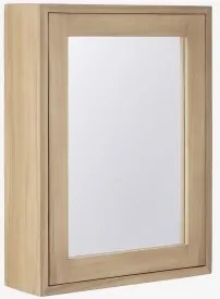 Rechthoekige Wandkast 45x60 Cm Voor Badkamer Van Teakhout Met Spiegel Ian Licht Teakhout - Sklum