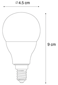 Set van 5 Smart E14 LED lampen G45 opaal RGBW 4.9W 470 lm 2700-6500K