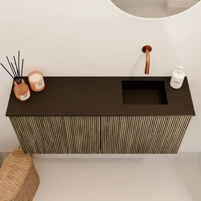 Mondiaz Joya 90cm toiletmeubel dusk met wastafel faye rechts zonder kraangat urban