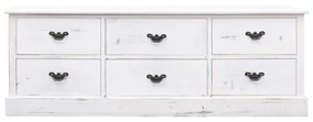 vidaXL Halbank 115x30x40 cm hout antiekwit