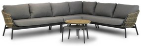 Hoek loungeset 5 personen Aluminium/wicker Taupe  Coco Nathan/Pacific
