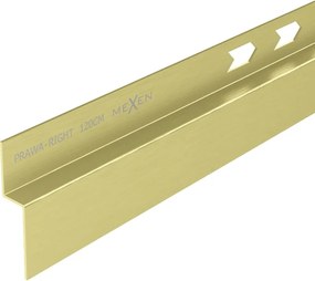 Mexen Line-B muurlijst met afschot 120 cm rechts, goud geborsteld - 185502120R