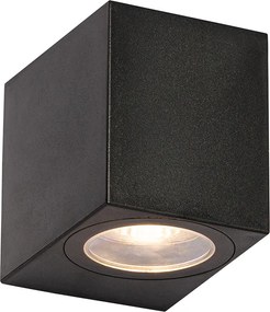 Smart buiten wandlamp zwart IP65 incl. Wifi GU10 50mm - Baleno