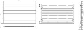 Eastbrook Berkeley radiator 100x60cm aluminium 690W antraciet