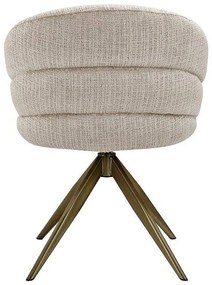 Richmond Interiors Zendaya Draaibare Eetkamerstoel Hotel Chique Stijl Beige Chenille