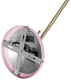 Retro plafondlamp roze met brons - Milou