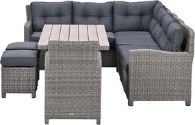 Garden Impressions Jaru lounge dining set 6-delig links - light teak vironwood
