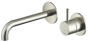 Hotbath Archie afbouwdeel inbouw wastafelmengkraan 18cm RVS AR105EXT18IX