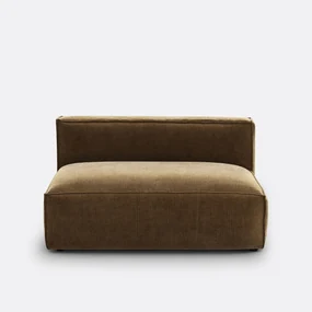 Modulaire zitbank van geribd vintage fluweel, Seven