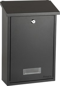 Practo Garden brievenbus Dublin mat zwart - in gelakt staal - 10x25x39,6cm - RAL 7020 MAT