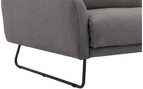 Goossens Excellent Bank Gs-2105 grijs, stof, 3-zits, elegant chic