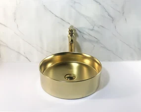 Saniclear Oro waskom mat goud 40x12cm