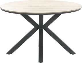 Garden Impressions Pemba tuinset 5-delig - Tulli tuintafel Ø122x75 cm - light teak vironwood