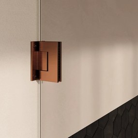 Brauer Void Carving profielloze douchecabine 80x80cm koper geborsteld PVD