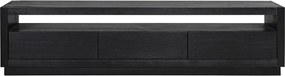 Richmond Interiors Oakura TV-meubel Zwart Eiken - 185x40x45cm.