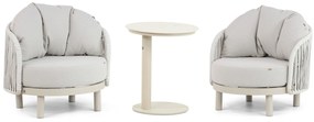 Bistroset 2 personen  Aluminium/rope Taupe Santika Furniture Santika