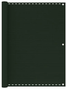 vidaXL Balkonscherm 120x600 cm HDPE donkergroen