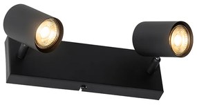 Moderne plafondlamp zwart 2-lichts verstelbaar rechthoekig - Jeana Modern GU10 Binnenverlichting Lamp