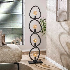 Vloerlamp Organisch Zwart Metaal