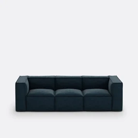 Modulaire bank, 3-zit, getextureerd fluweel, Seven