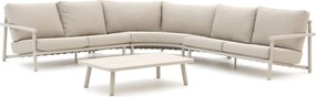 Hoek loungeset Bellagio | 5 personen | Loungeset Beige | Hoekbank Aluminium | Kees Smit Tuinmeubelen