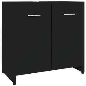 vidaXL Badkamerkast 60x33x61 cm bewerkt hout zwart