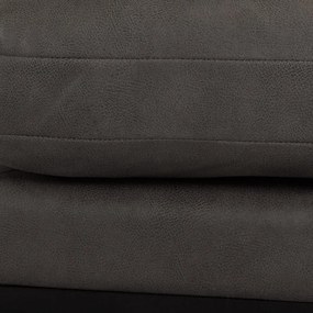 Loungebank Odissi chaise longue links - leer Kentucky antraciet 01 - 1,60 x 2,58 mtr breed
