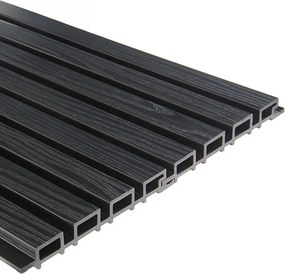 Buitenpanel Zwart 290cm | Gevelbekleding | Tuin | 3D Houtnerf