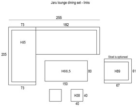 Garden Impressions Jaru lounge dining set -	extra luxe kussens