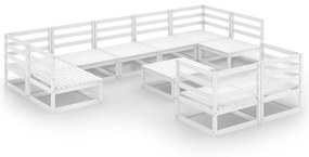 vidaXL 10-delige Loungeset massief grenenhout