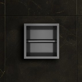 Hotbath &More inbouw toiletrolhouder zwart geborsteld PVD