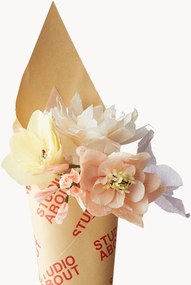 Handgemaakt kunstbloemenboeket Pastel