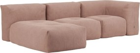 Soft Zitzak Indoor 3 Seater + Lounger - Corduroy Rose