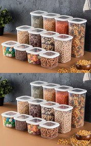 Set van 24 bewaarbakjes Kara combi | Heritage