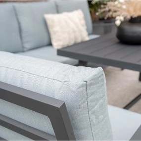 Garden Impressions Brendon lounge dining set 4-delig links - mint grijs