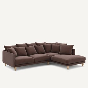 Linnen fluwelen hoekbank, LAZARE