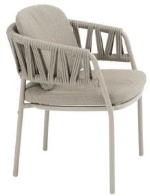 Taste by 4 Seasons Calma tuinset latte met Sarah tafel 120 cm Tuinstoel   taupe weerbestendig