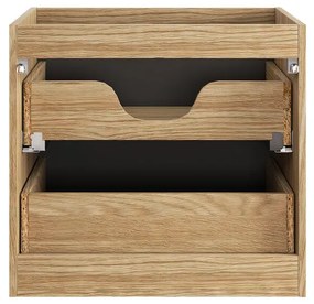 Comad Luxor Black badmeubel 60cm met 2 lades en wastafel zwart mat