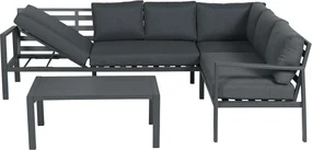 Garden Impressions Denver loungeset 4-delig - zwart