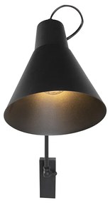 Design wandlamp zwart verstelbaar - Luna